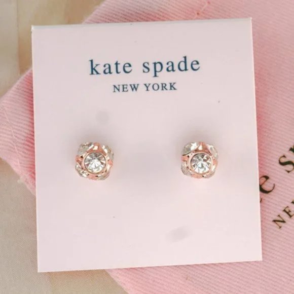 Kate Spade Lady Marmalade Stud Earrings In Rose Gold - Picture 3 of 3